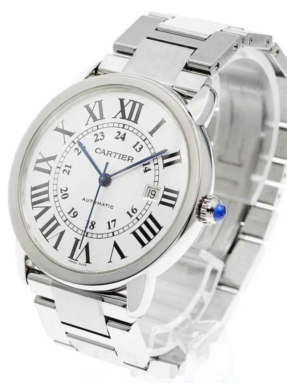 CARTIER Ronde Solo XL W6701011 Date Silver Dial Automatic Men's Watch_960201